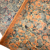 Pair of Very Lovely 19th Century Hand-marbled Ledgers, One with Alphabet Tabs, One Largely Blank