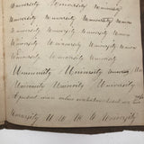 Charming Demonstrations and Lamentations: Earlyish Century Penmanship Practice Notebook