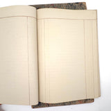 Pair of Very Lovely 19th Century Hand-marbled Ledgers, One with Alphabet Tabs, One Largely Blank