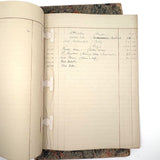 Pair of Very Lovely 19th Century Hand-marbled Ledgers, One with Alphabet Tabs, One Largely Blank