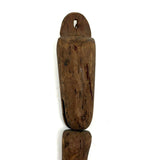 (Like a Milagro Now) Antique Carved Pine Articulated Leg with Rich Patina