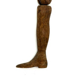 (Like a Milagro Now) Antique Carved Pine Articulated Leg with Rich Patina