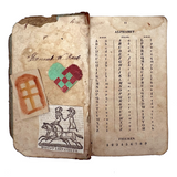 Hannah Reed's 1833 Emerson (Boston) Speller with Upside Down Covers and Delights Inside, Just As Found
