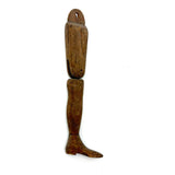 (Like a Milagro Now) Antique Carved Pine Articulated Leg with Rich Patina