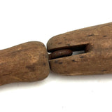 (Like a Milagro Now) Antique Carved Pine Articulated Leg with Rich Patina