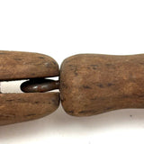 (Like a Milagro Now) Antique Carved Pine Articulated Leg with Rich Patina