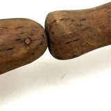 (Like a Milagro Now) Antique Carved Pine Articulated Leg with Rich Patina