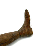(Like a Milagro Now) Antique Carved Pine Articulated Leg with Rich Patina