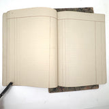 Pair of Very Lovely 19th Century Hand-marbled Ledgers, One with Alphabet Tabs, One Largely Blank