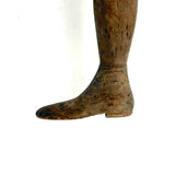 (Like a Milagro Now) Antique Carved Pine Articulated Leg with Rich Patina