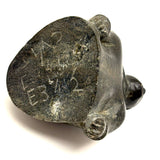 Woman with Long Braids, Vintage Inuit Carved Soapstone Figure, Signed in Syllabics