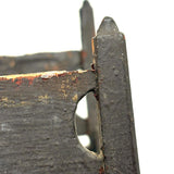 Very Tender c. Mid 19th Century Hand-carved Doll Bed in Beautiful Old Blue-Gray Paint