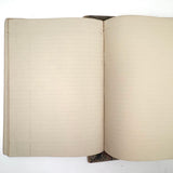 Pair of Very Lovely 19th Century Hand-marbled Ledgers, One with Alphabet Tabs, One Largely Blank