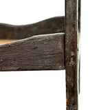 Very Tender c. Mid 19th Century Hand-carved Doll Bed in Beautiful Old Blue-Gray Paint