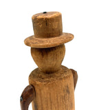 Sweet Old Jig Figure in Hat with Very Short Arms and Very Long Legs