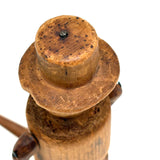 Sweet Old Jig Figure in Hat with Very Short Arms and Very Long Legs