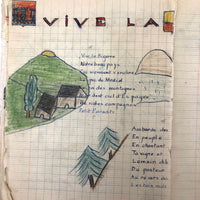 1930s-1960s French School Notebooks with Maps, Drawings, Penmanship - Lot of Three