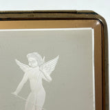 Wings and Strings, Striking Art Deco Etched and Gilded Cigarette Case