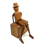 Sweet Old Jig Figure in Hat with Very Short Arms and Very Long Legs