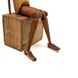 Sweet Old Jig Figure in Hat with Very Short Arms and Very Long Legs