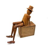 Sweet Old Jig Figure in Hat with Very Short Arms and Very Long Legs