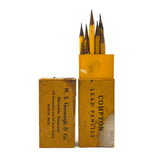 Yellow and More Yellow: Perfectly Sharpened Mixed Lot of Drawing Pencils in Compton Box