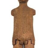 Antique Carved Jig Figure with Wonderful Graphite Drawn Face, Never Any Arms, and Dainty Boots!