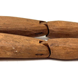 Antique Carved Jig Figure with Wonderful Graphite Drawn Face, Never Any Arms, and Dainty Boots!