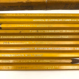 Yellow and More Yellow: Perfectly Sharpened Mixed Lot of Drawing Pencils in Compton Box