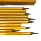 Yellow and More Yellow: Perfectly Sharpened Mixed Lot of Drawing Pencils in Compton Box