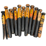 Gang of Painted Folk Art Clothes Pin People with Monogrammed Backs