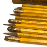 Yellow and More Yellow: Perfectly Sharpened Mixed Lot of Drawing Pencils in Compton Box