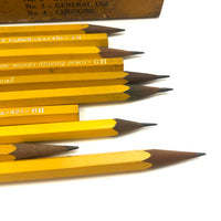 Yellow and More Yellow: Perfectly Sharpened Mixed Lot of Drawing Pencils in Compton Box