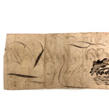 19th C. Calligraphic Ink Drawing of "The Dragon" on Laid Paper