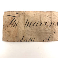 19th C. Calligraphic Ink Drawing of "The Dragon" on Laid Paper