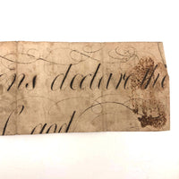 19th C. Calligraphic Ink Drawing of "The Dragon" on Laid Paper