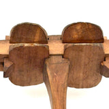 Lovely Antique Folk Art Interlocking Bits Whimsy Rattle with Gentle Rattle and Faceted Handle