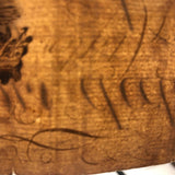 19th C. Calligraphic Ink Drawing of "The Dragon" on Laid Paper