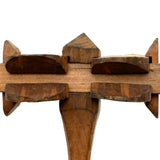 Lovely Antique Folk Art Interlocking Bits Whimsy Rattle with Gentle Rattle and Faceted Handle