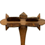 Lovely Antique Folk Art Interlocking Bits Whimsy Rattle with Gentle Rattle and Faceted Handle