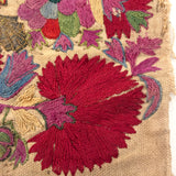 Elaborately Hand-Embroidered Panel with Metallic Thread, Presumed Antique Greek Ottoman (Epirus)