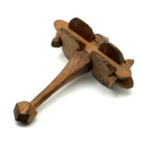 Lovely Antique Folk Art Interlocking Bits Whimsy Rattle with Gentle Rattle and Faceted Handle