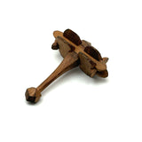 Lovely Antique Folk Art Interlocking Bits Whimsy Rattle with Gentle Rattle and Faceted Handle