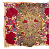 Elaborately Hand-Embroidered Panel with Metallic Thread, Presumed Antique Greek Ottoman (Epirus)