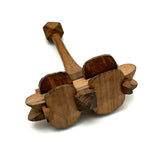 Lovely Antique Folk Art Interlocking Bits Whimsy Rattle with Gentle Rattle and Faceted Handle