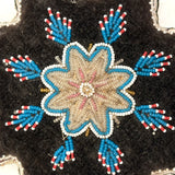 Beautiful Condition Large Antique Seneca Beaded Star Pin Cushion