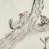 Battling the Bear (or Boar?): Wonderful 1907 D.B Webber Ink Drawing on Card