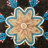 Beautiful Condition Large Antique Seneca Beaded Star Pin Cushion