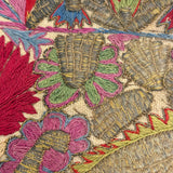 Elaborately Hand-Embroidered Panel with Metallic Thread, Presumed Antique Greek Ottoman (Epirus)