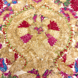 Elaborately Hand-Embroidered Panel with Metallic Thread, Presumed Antique Greek Ottoman (Epirus)